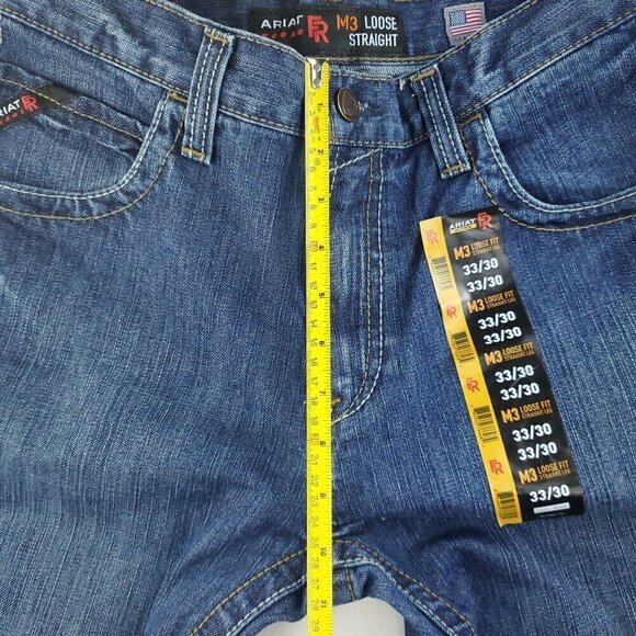 Ariat Work FR M3 Flame Resistant Jean Loose Straight CAT2 "33x30" Real 35x29 New - Picture 7 of 13